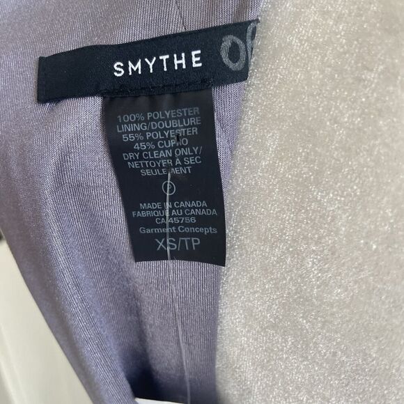 Smythe Deep V Mini Dress Deco Sequin Sleeveless Silver Pewter Size XS - Picture 5 of 13